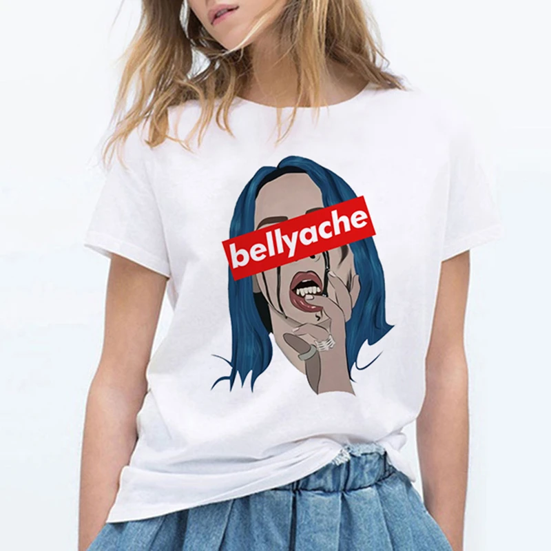 

Streetwear Hip Hop Billie Eilish T Shirt Harajuku Casual O-Neck Short Sleeves Men Women T-shirt Hipster Cool Graphic Tee Shirt