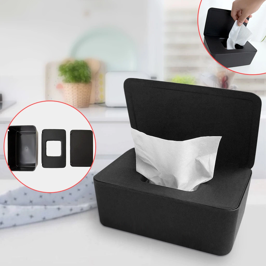 Caja de papel tisú seco y húmedo, caja de almacenamiento de toallitas para bebé, contenedor de soporte, proveedor de cocina estuches de papel| de la - AliExpress