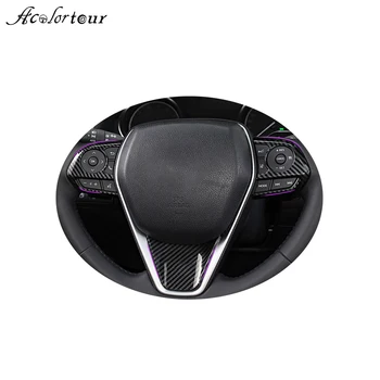 

ABS plastic Car interior Steering Wheel sticker Cover Trim Frame Mouldings For Toyota Corolla sport for Crown for Altis 70 2018