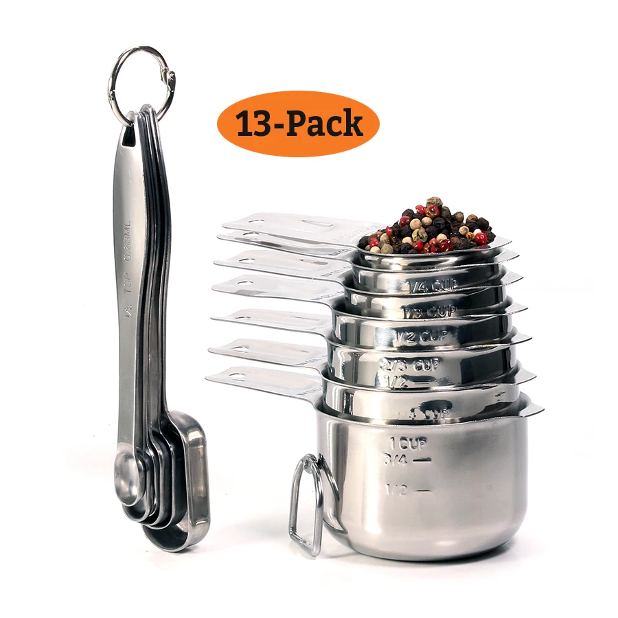 13-Pack, Stainless Steel Measuring Spoon & Cup Set by Last