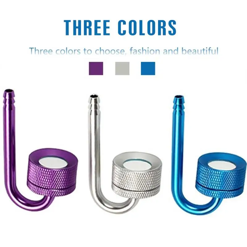 Atomizador de burbujas para tanque de peces, Reactor regulador con solenoide para planta con ventosa, atomizador de sistema de CO2 plateado para acuario, difusor de CO2