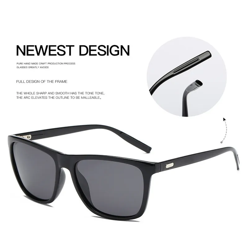 IBOODE классические поляризационные солнцезащитные очки для женщин и мужчин, роскошные фирменные дизайнерские очки для вождения, защита от ультрафиолета, квадратные солнцезащитные очки