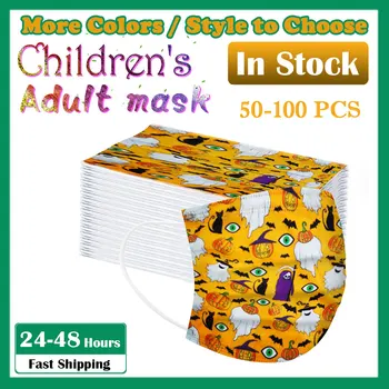 

Cartoon Printing Earloop Mouth Mask Disposable 3Ply Non-woven Ear Loop Quick-drying Safety Air Fog Face Mask Mascarillas