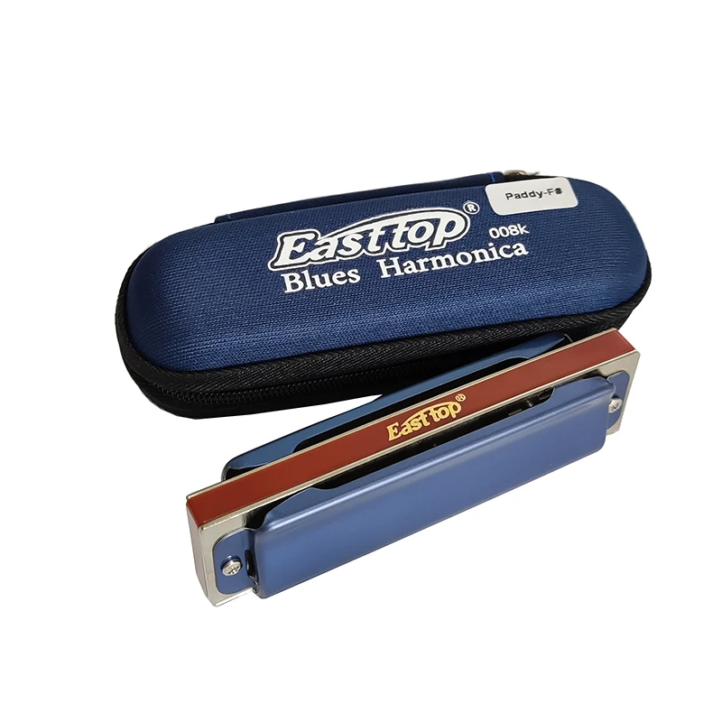 Chave de c a b T008k com Cor de Preto e Azul Easttop Gaita Diatonic Blues Harpa Paddy Tom Boca Órgão Instrumentos Musicais - Image 5