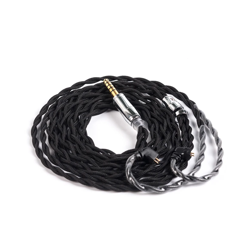 KBEAR монокристаллической Медь кабель 2,5/3,5/4,4 мм балансный кабель для ZS10 PRO ZST C12 C10 BLON BL-03 V90 BA5 - Цвет: 4.4TFZ