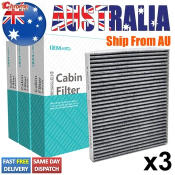 

3x Car Pollen Cabin Aircon Filter For Hyundai Accent Veloster Tucson ix35 i40 Kia Rio Carens Sportage 97133-2E200 P8790-1F200