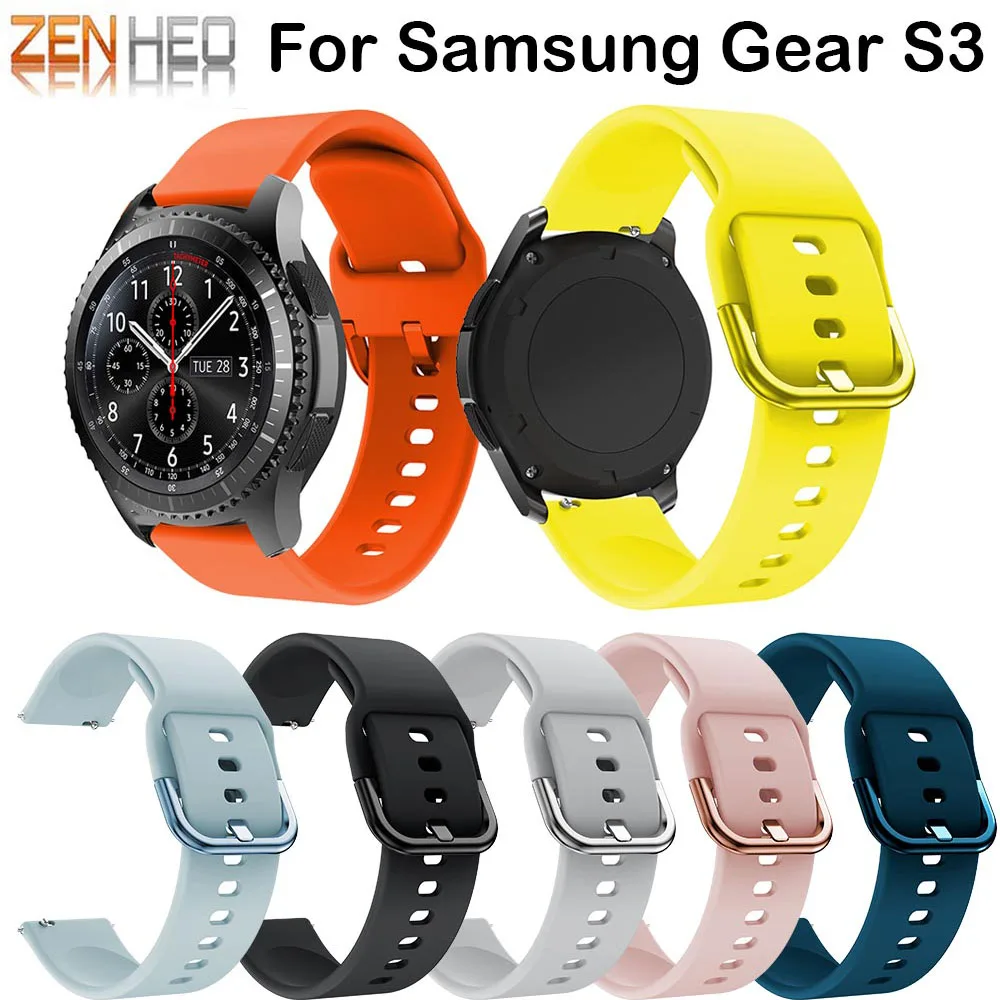 

Colorful Silicone Strap For Samsung Gear S3 Band Frontier Strap For Gear S3 Classic Watchband 22mm Smart Watch Bracelet Wrist