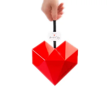 

10pc Large Creative Wedding Gift Box For Guest Wedding Candy Box and Bag Personalized Love Heart Diamond Candy Boxes Party Decor