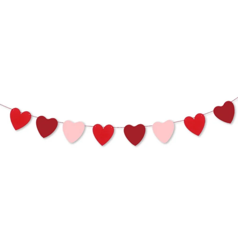 Kiss Me Banner For Valentine's Day Engagement Wedding Party Decoration Retro Pull Flag Romantic DIY Supplies Decor Banner