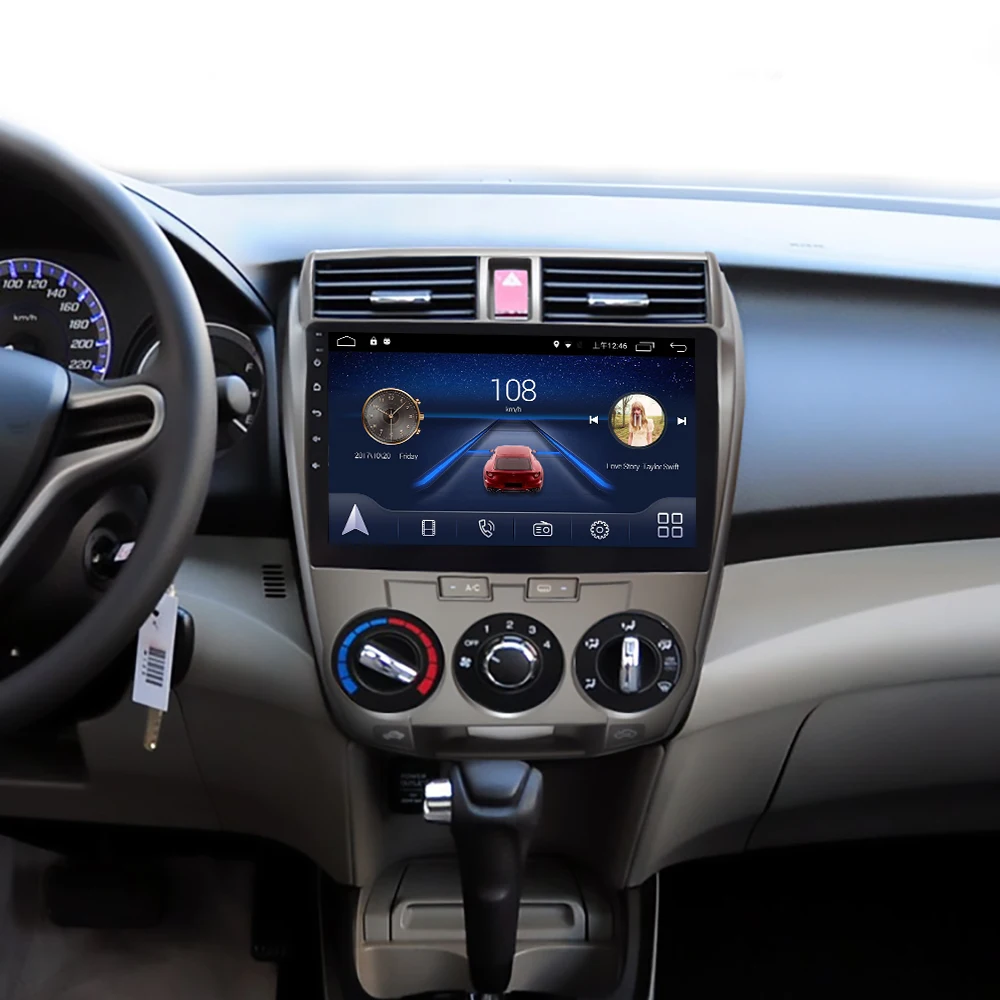 4G Lte Android 9,0 Автомобильный мультимедийный навигатор gps dvd-плеер для HONDA CITY 2008- лет ips экран Радио стерео