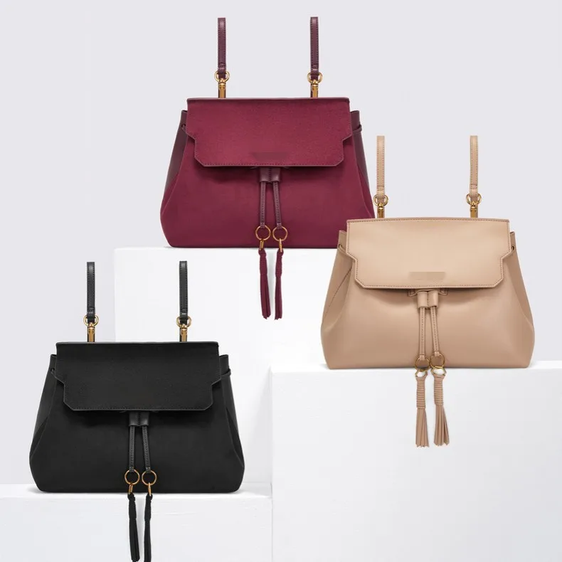 Backpack2020 новая Ретро сумка на плечо с кисточкой и кольцом Женская Студенческая Сумка многофункциональная сумка через плечо женская сумка