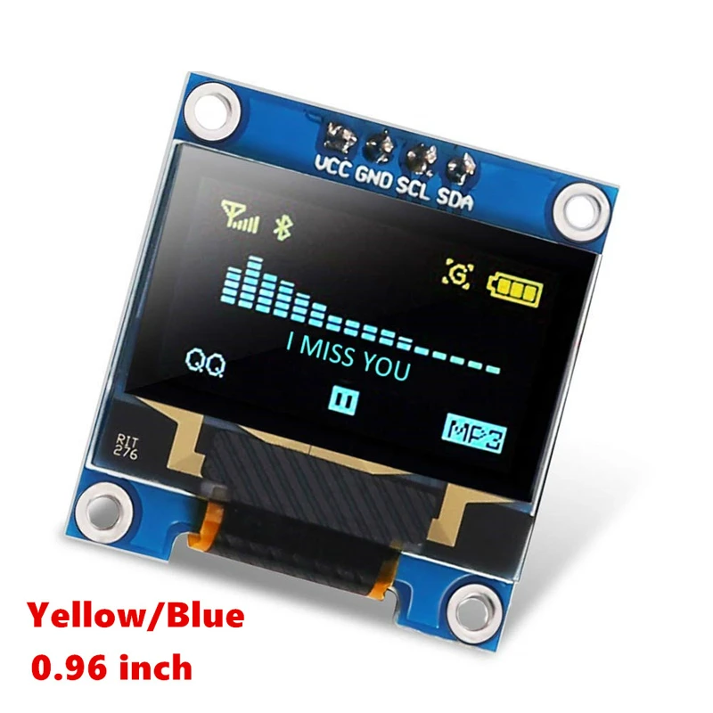 0.96 Oled Display Blue I2C IIC Serial 128x64 OLED LCD LED ssd1309 0.91 inch Module For Arduino Raspberry Pi | Электронные