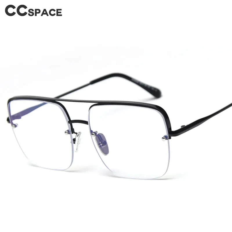 

47336 Square Half Frame Anti-blue Ultralight Glasses Frames Men Women Optical Fashion Computer Glasses