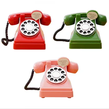 

Creative 3D Phone Money Telephone Coin Box Cartoon Turntable Digital Phone Money Safe Piggy Bank Children Plastic Gift