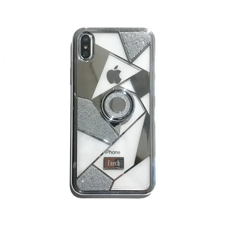 LOVERONY блестящие стразы палец кольцо чехол для телефона для iPhone XS MAX XR X Bling 2-в-1 крышка чехол для iPhone 6 6S 7 8 Plus