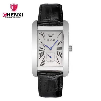 

Official Authorized Fashion Chenxi Brand Men Watches Luxury Elegant Sports Business Rectangle Wristwatch Leather Quartz Watch