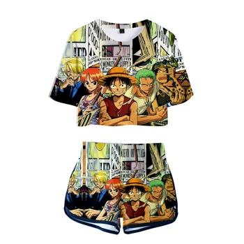 

One pieces 3D t shirt + shorts suit cotton short-sleeved Leisure 3D Print Novelty Top Luxury Harajuku