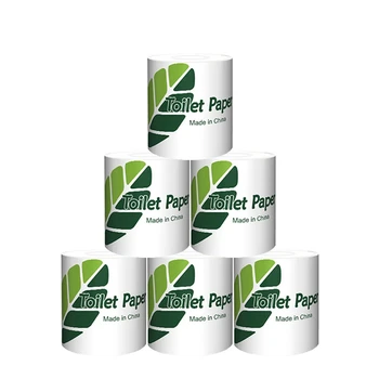 

12PCS Home 3-Ply Standard Rolls Toilet Paper Soft Skin-Friendly No Fragrance Bath Tissue Paper Commercial Household