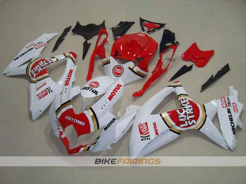 

New TOP (Injection molding) ABS Fairing Kits Fit For Suzuki GSX-R600 GSX-R750 K8 2008 2009 2010 Fairings set lucky red