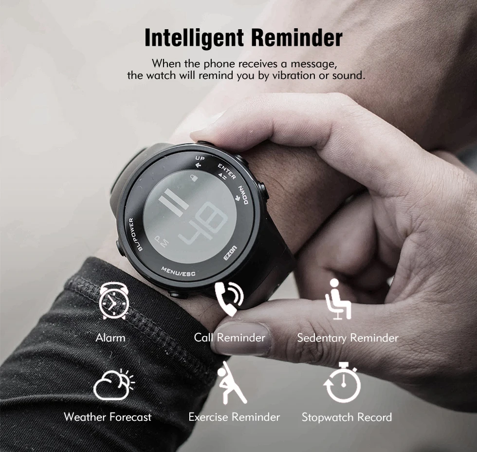 Для мужчин спортивные часы цифровые часы gps бег плавательные спортивные часы оптический сердечный ритм SmartWatch Bluetooth марафона часы