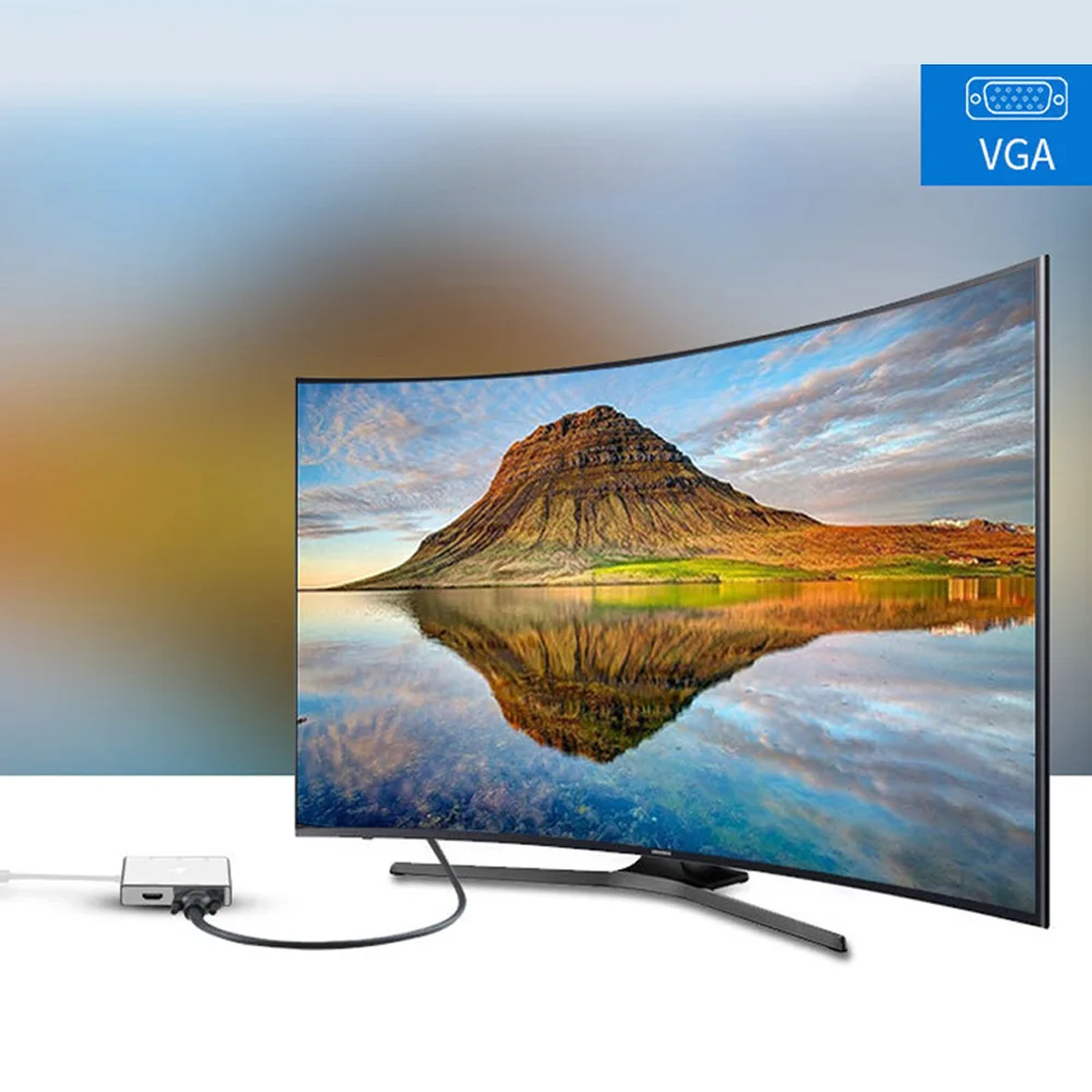 Многофункциональный 5 в 1 USB3.1 type-C концентратор для VGA HDMI USB3.0 адаптер видео конвертер абсолютно и высококачественный