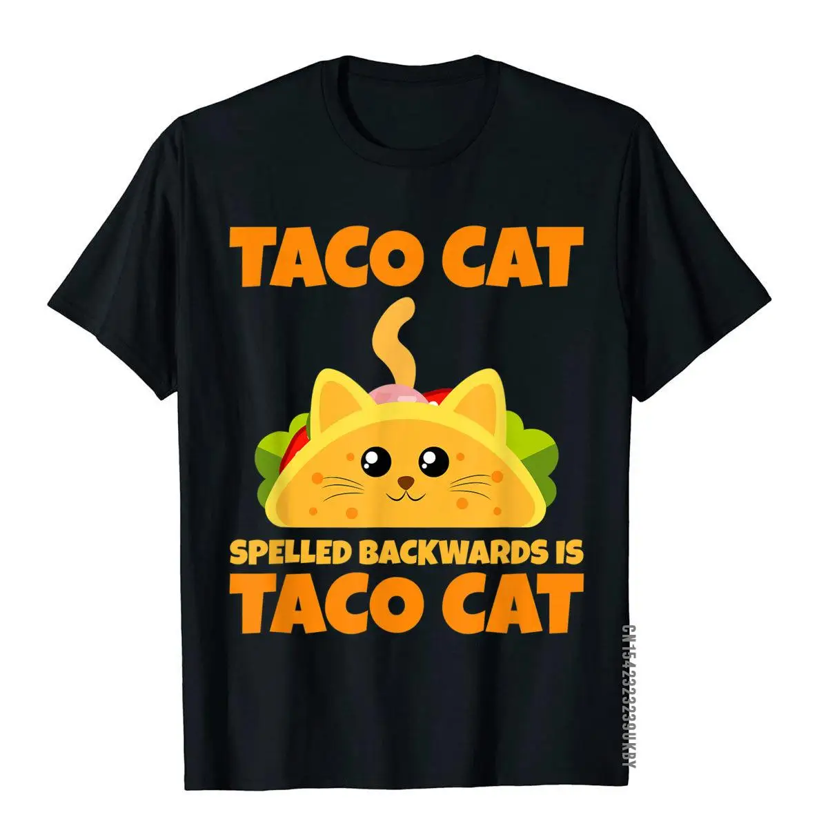 Мужская хлопковая футболка Tacocat с принтом в виде кота и пяти надписей