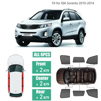 

Fit For Kia Sorento 2010-2014 6Pcs Windows Sunshade UV Protection Mesh Block Visor
