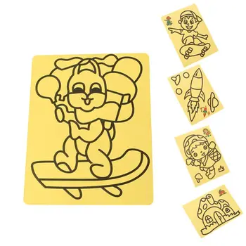 

5 Pcs Educational Toys Cartoon Medium Sand Painting Kindergarten DIY Handmade Materials Children Gifts R9UE