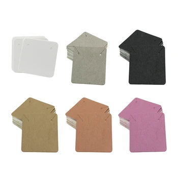 

100x Earrings Necklace Paper Display Cards Holder Jewelry Package Tags