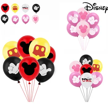 

Genuine Disney Printed Latex Balloon 12 Inch Baby Birthday Theme Party Balloon Family Mickey Minnie Decoration Children Gift