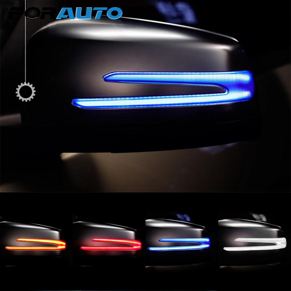 FORAUTO Автомобильное зеркало заднего вида автомобиля светильник сигнала поворота светильник светодиодный индикатор мигалки лампы для W221 W212 W204 W176 W246 X156 C204 C117 X117