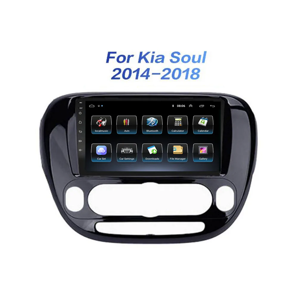 안드로이드 11.0 Kia Soul 2013 2022 차량용 멀티미디어 DVD 플레이어 2 Din 라디오 지원 DSP Carplay 후면 카메라 WIFI 4G 내비게이션