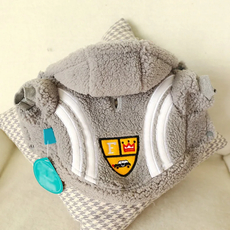 Теплая кашемировая куртка для домашних животных; сезон осень-зима; утолщенный костюм для собак и щенков; пальто с капюшоном