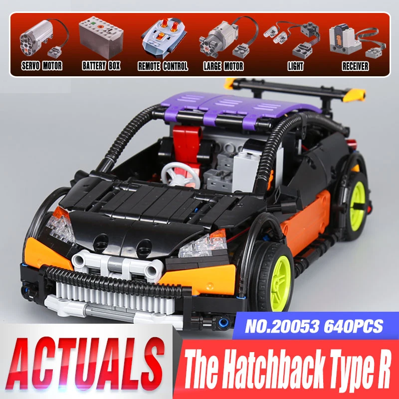 Новинка 20053 Technic серия хэтчбек тип RC автомобиль MOC-6604 строительный блок образование детей Дистанционное управление автомобиль