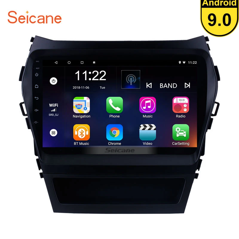 Seicane Android 9,0 gps навигация " радио для 2013 hyundai IX45 санта фе автомобильный мультимедийный плеер