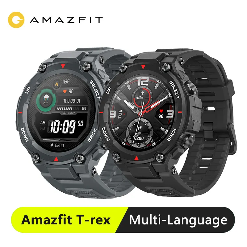 Amazfit T-rex T rex Smartwatch 5ATM 14 Sports Modes Smart Watch GPS 20 Days Battery Bluetooth 5.0 | Электроника