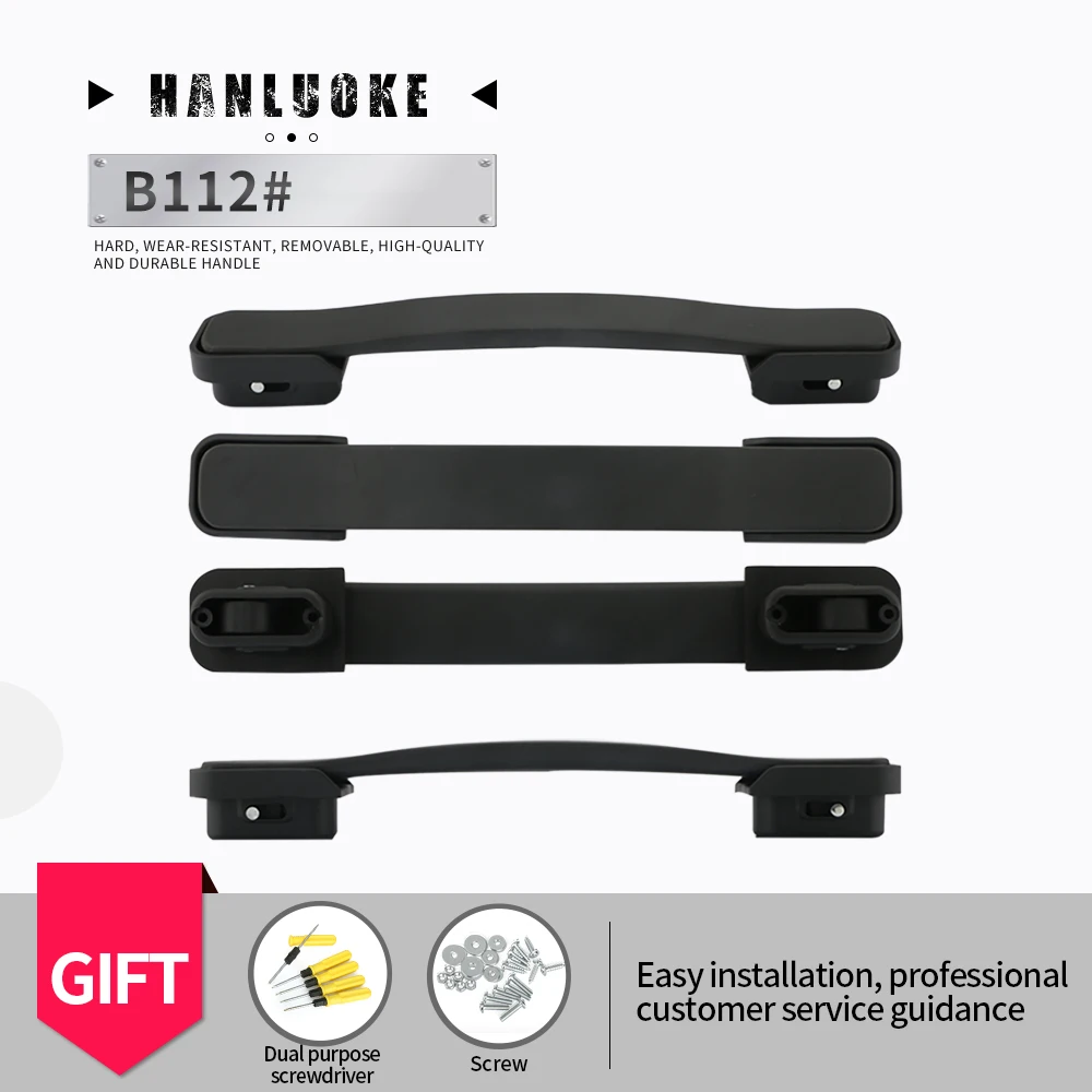 HANLUOKE B112 Luggage Repair Parts Handle Trolley Bag Luggage Suitcase Boarding Case Travel Wear-resistant Durable Handle hanluoke b005 trolley luggage accessories handle retractable carry handle puller universal luggage accessories handle metal seat