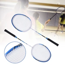 

Aluminum Alloy Shock Absorption Badminton Racket Set LightWeight Training Racquets With Bag