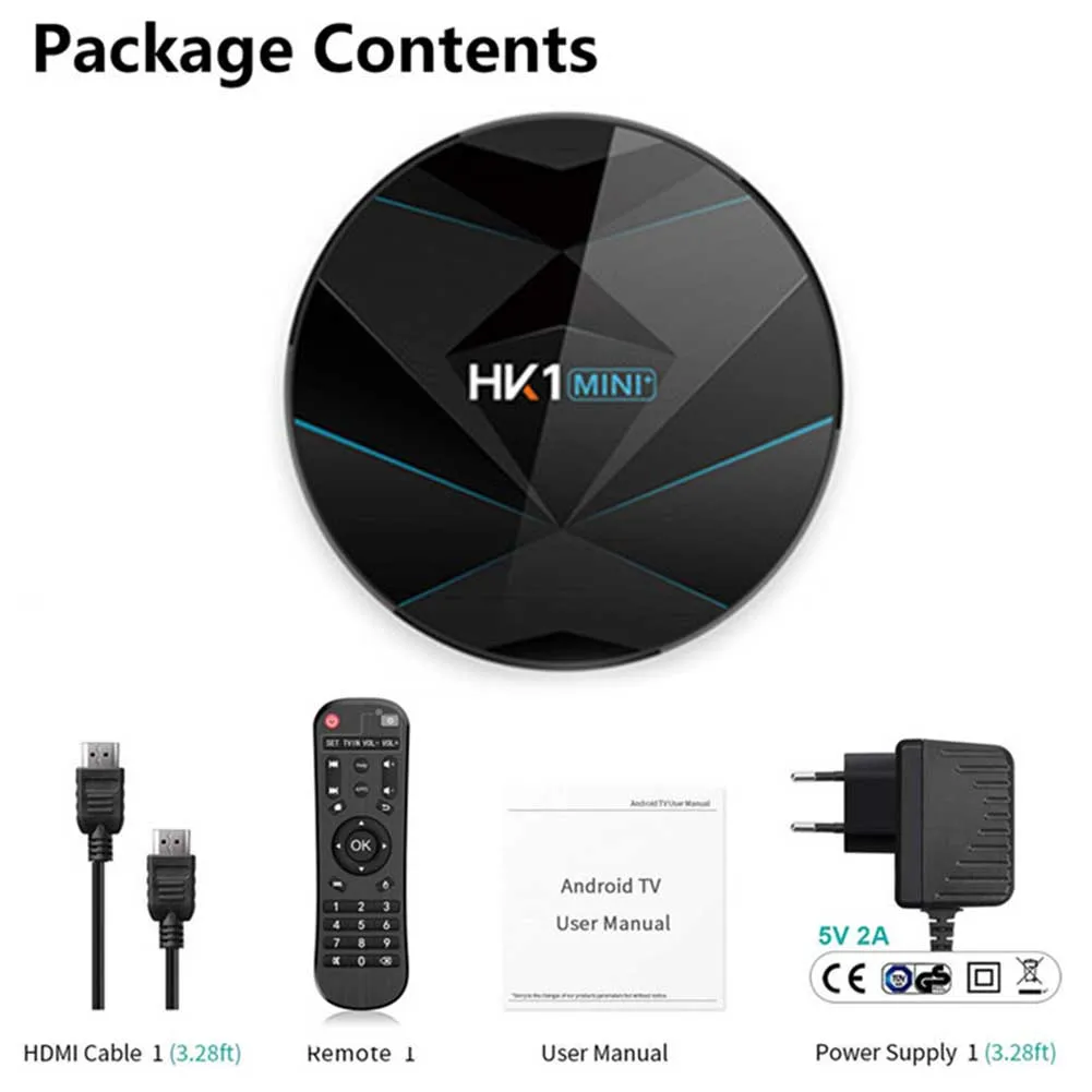 HK1 мини RK3318 4K HD Smart tv BOX Android 9,0 2 Гб ram 16 Гб rom 2,4G 5G wifi медиаплеер Google Assistant мини-приставка