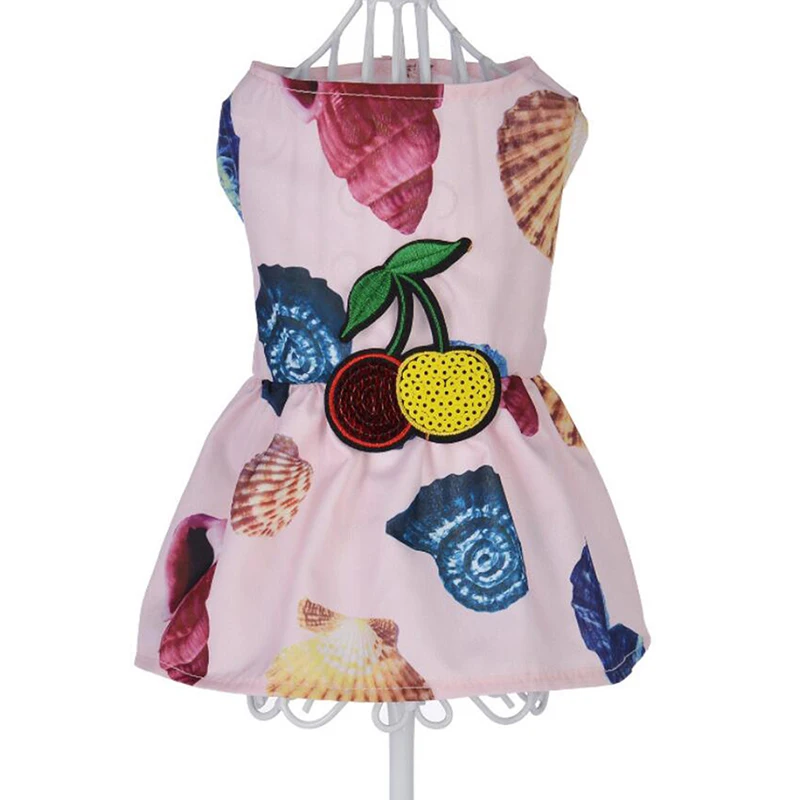 Summer Puppy Cat Clothes Pets Products Pet Dogs Chihuahua Pug Clothing Casual Floral Dog Dress Vestidos | Дом и сад