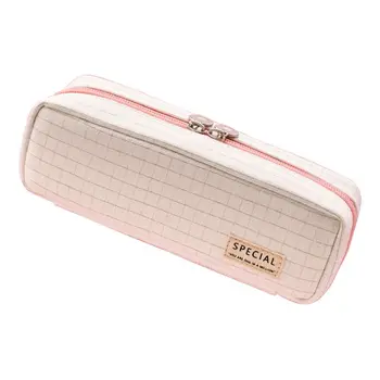 

2020 New Pencil Case Grid Pencil Pouch with 3 Compartments Pencil Bag for Office Students