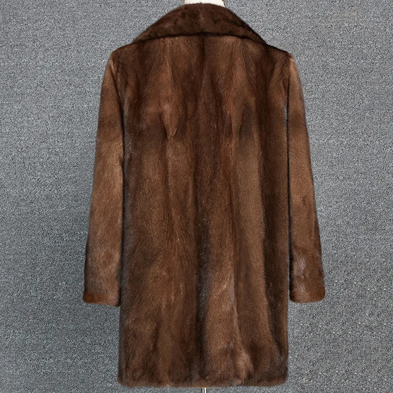 

Autumn And Winter New Style Faux Marten Men'S Wear Overcoat Whole Mink Long Coat Mink Fur Clothing Fur Large Size MEN'S Coat