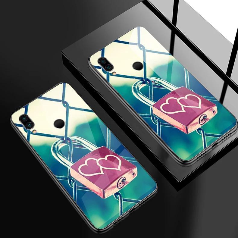 Закаленное Стекло крышка для Xiaomi 6X5X8 9 SE A1 A2 удобный телефонный футляр для Redmi Note 4x 5A 6 7 Pro Prime полный жесткая Защитная крышка - Цвет: H102