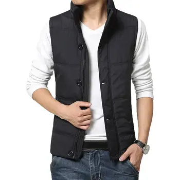 

Mens Winter Jacket Vest Sleeveless Coat Slim Fit Warm Stand Collar Waistcoat Hot