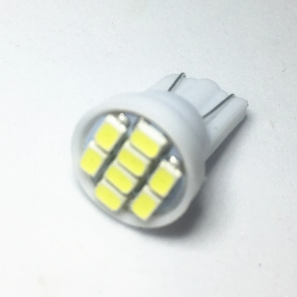 10pcs T10 LED W5W ڵ     8SMD 1210 LED W5W   192 168  ǥ    DC 12V