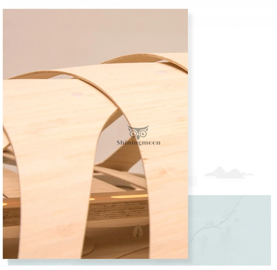 Southeast Asia Wooden Leaf LOFT Pendent Lights Bedroom Living Room Cafe Pendant Light Barber Shop Art Hanglamp Light Fixtures