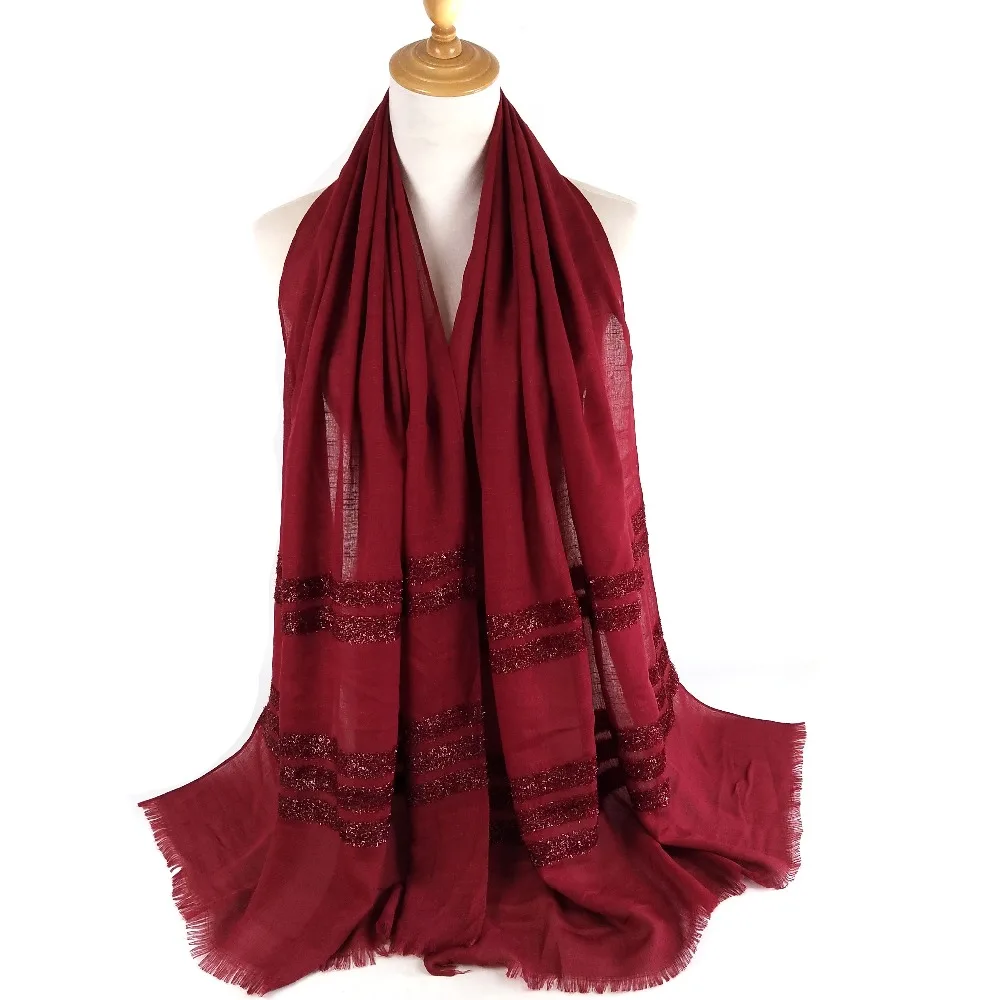 X1 10 шт. Высокое качество блестящий жатый вискозный шарф хиджаб хлопковая шаль длинная обертка Макси повязка на голову можно выбрать цвета