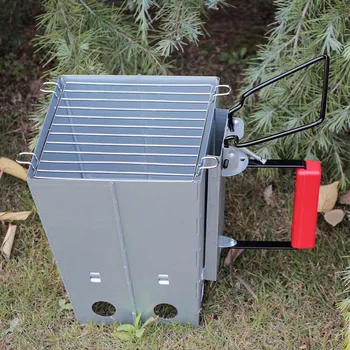 

SGODDE Folding Metal Camping Stove BBQ Barbecue Grill Charcoal Starter Cooking Stove Outdoor Camping Picnic Tool