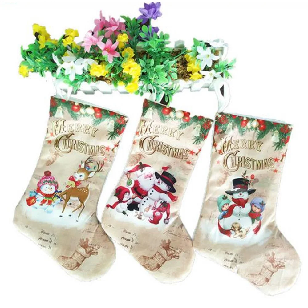 Украшения для дома, рождественские носки, украшения для одежды с подвеской в виде елки, рождественские вечерние носки с принтом, детские подарочные носки ярких цветов