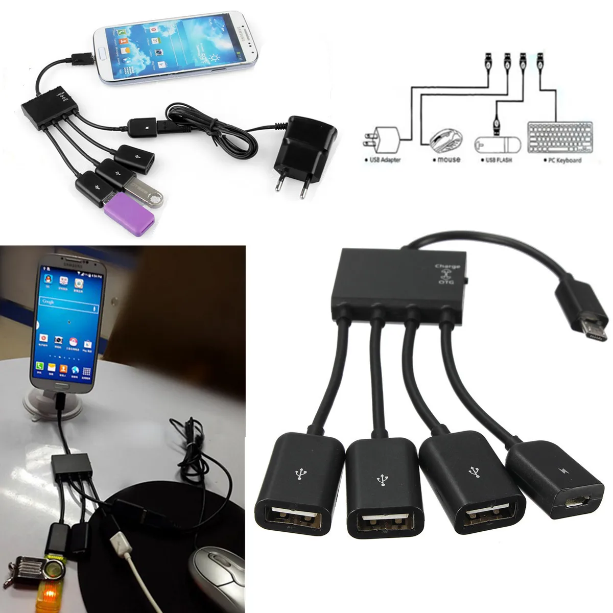 S SKYEE4 порты usb зарядка OTG концентратор Хост адаптер разделитель кабель для Galaxy смартфон компьютер планшет ПК